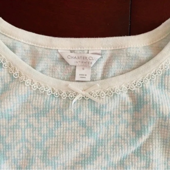 CHARTER CLUB Women’s Light Blue Long Sleeve Pajama Set size S - Picture 6 of 9
